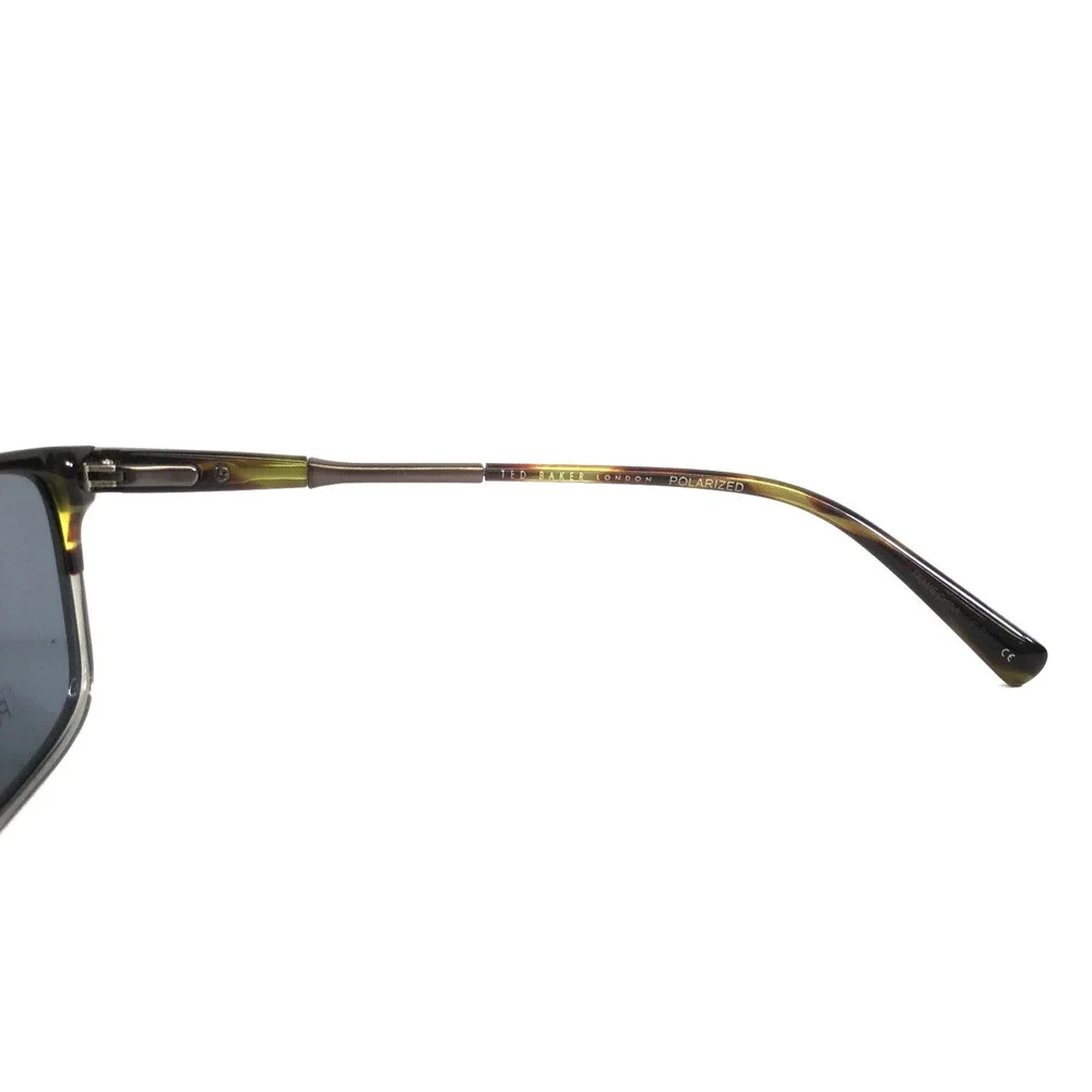Ted Baker Sunglasses TMS093 OLI Olive Gray Horn Frames w/ Gray Polarized Lenses
